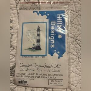 Hilite Designs Cape Canaveral Lighthouse Counted Cross-Stitch Kit - Blue